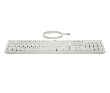 HP 225 G2 USB Wired Mouse Keyboard Combo, Copilot Key - Cashmere Белый - ESTONIAN
