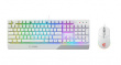 MSI VIGOR GK30 COMBO WHITE MEMchanical Gaming Keyboard + Gaming Mouse Bundle 'UK Layout, 6-Zone RGB Lighting Keyboard, Dual-Zone RGB Lighting Mouse, 5000 DPI Optical Sensor, Center'