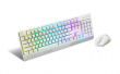 MSI VIGOR GK30 COMBO WHITE MEMchanical Gaming Keyboard + Gaming Mouse Bundle 'UK Layout, 6-Zone RGB Lighting Keyboard, Dual-Zone RGB Lighting Mouse, 5000 DPI Optical Sensor, Center'