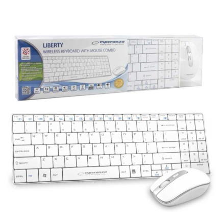 Esperanza EK122W keyboard RF Wireless QWERTY Valge