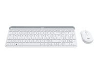 LOGITECH Slim Wireless Combo MK470 Keyboard and mouse set wireless 2.4 GHz Nordic off-Valge (PAN)