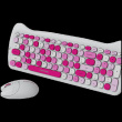 CANYON HSET-W6 EN Keyboard+Mouse Kitty Edition AAA+АА Wireless Pink