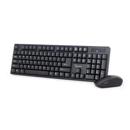 Gembird | Keyboard and mouse | KBS-W-01 | Keyboard and Mouse Set | Wireless | Mouse included | Batteries included | US | Must | 390 g | Numeric keypad