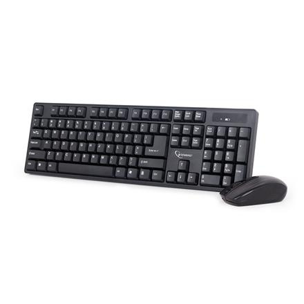 Gembird | Keyboard and mouse | KBS-W-01 | Keyboard and Mouse Set | Wireless | Mouse included | Batteries included | US | Must | 390 g | Numeric keypad