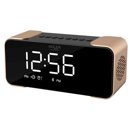 Adler | Wireless alarm clock with radio | AD 1190 | Alarm function | AUX in | Copper/Black