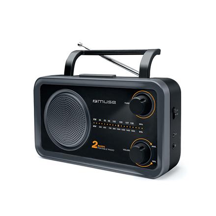 Muse | 2-bands portable radio | M-06DS | AUX in | Grey