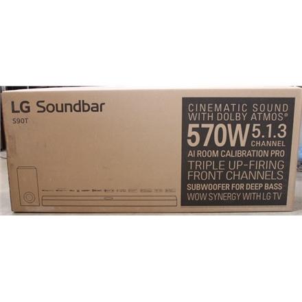 Восстановленный. LG Soundbar S90TY | LG | Soundbar with Dolby Atmos and 5.1.3 channels | S90TY | DAMAGED PACKAGING, DENT ON SIDE | Bluetooth