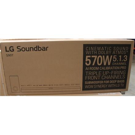 Taastatud. LG Soundbar S90TY | LG | Soundbar with Dolby Atmos and 5.1.3 channels | S90TY | DAMAGED PACKAGING | Bluetooth