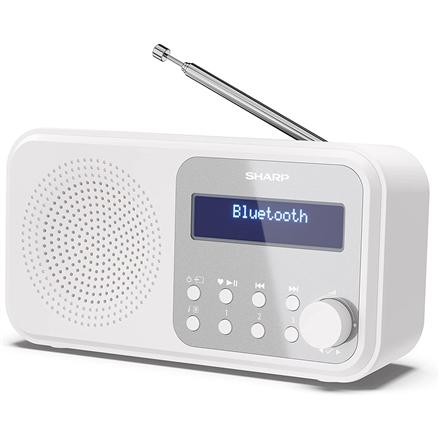 Sharp DR-P420(WH) Tokyo Portable Digital Radio, FM/DAB/DAB+, Bluetooth 5.0, USB or Battery Powered, Snowy White | Sharp | Tokyo Portable Digital Radio | DR-P420(WH) | White | USB port | Bluetooth | FM radio | Headphone out