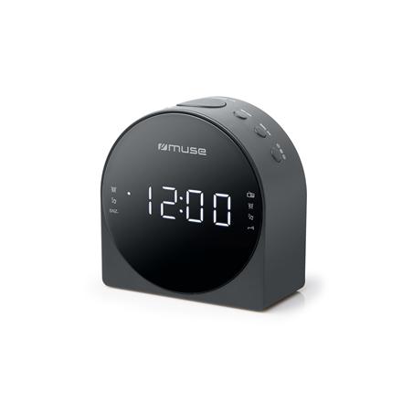 Muse | Dual Alarm Clock radio PLL | M-185CR | AUX in | Black