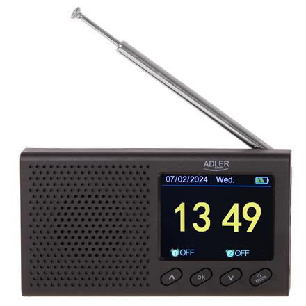 Adler | FM Travel Radio | AD 1198 | Alarm function | Black 425950