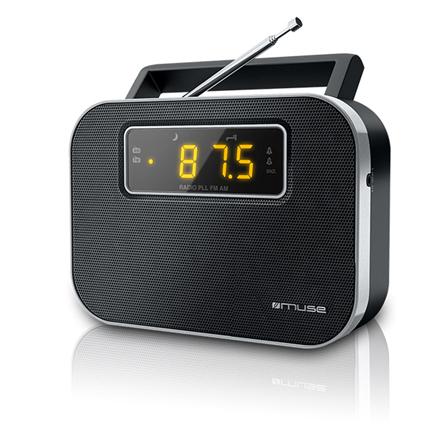 Muse | M-081R | Alarm function | 2-band PLL portable radio | Black