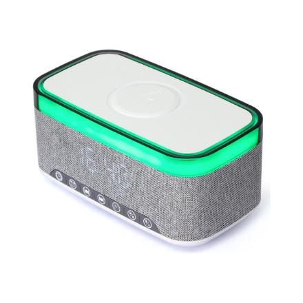 Gembird Digital Alarm Clock with Speaker and Charging Function | DAC-SPKBT-QC15-GR | Bluetooth | Wireless connection