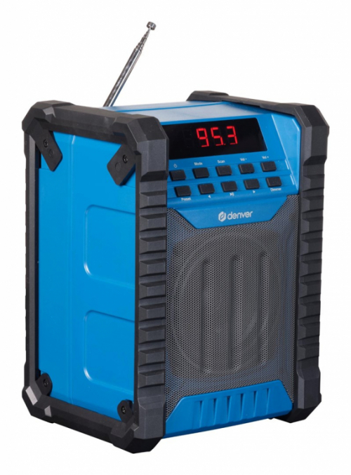 Denver WRB-60 FM transmitter Bluetooth Blue, Grey