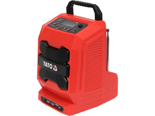 YATO BATTERY AND MAINS RADIO 18V WITHOUT BATTERY AND CHARGER