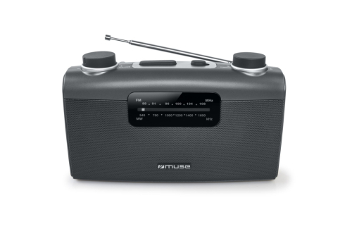 Muse M-058 R Portable Analog Black, Grey