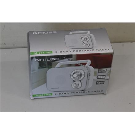 Восстановленный. Muse M-051RW Portable Radio | Muse Portable Radio | M-051RW | AUX in | White | DAMAGED PACKAGING