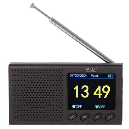 Adler | FM Travel Radio | AD 1198 | Alarm function | Черный