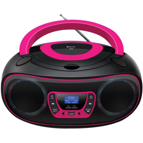 Denver DAB+ Boombox Mit DAB+/FM-Radio, Bluetooth-Funktion,pink