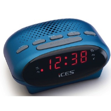 LENCO ICR-210 FM-Uhrenradio & Radiowecker. blau