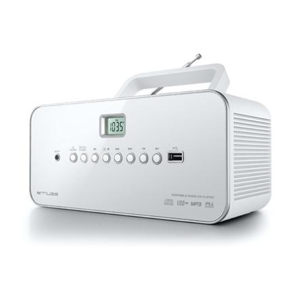 Muse | M-28RDW | Portable radio CD/MP3 Player with USB | Valge 202890