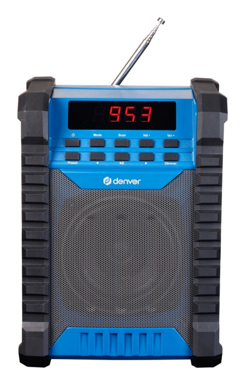Denver WRB-60 FM transmitter Bluetooth Blue, Grey