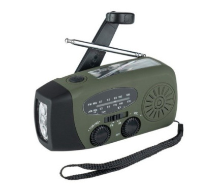 Fosco Emergency Emergency radio with light and power bank Green, Must