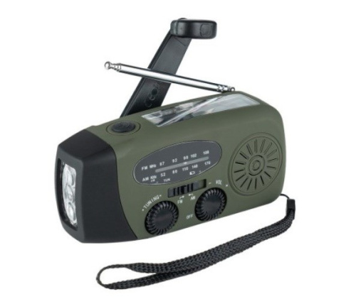 Fosco Emergency Emergency radio with light and power bank Green, Must