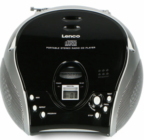 CD-raadio Lenco SCD24BS, must/hõbe