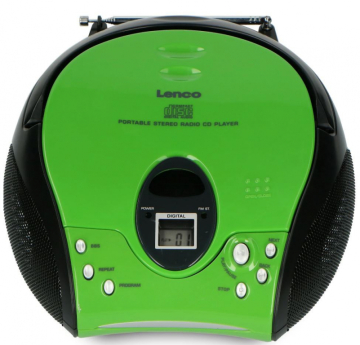 CD-raadio Lenco SCD24GB, roheline/must