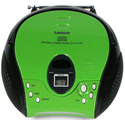 CD-raadio Lenco SCD24GB, roheline/must