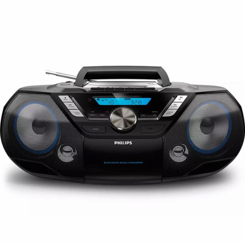 Philips AZB798T, FM, DAB+, Bluetooth, USB, CD, kassett, must - Magnetoola / AZB798T/12