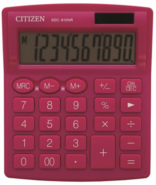 CITIZEN SDC-810NRPKE 10-DIGIT OFFICE CALCULATOR pink