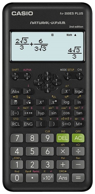 CASIO CALCULATOR SCIENTIFIC FX-350ESPLUS-2 BLACK, 12 DIGIT DISPLAY