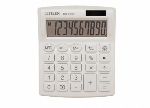 CITIZEN Calculator office SDC-810NRWHE 10-digit, 127x105mm, white