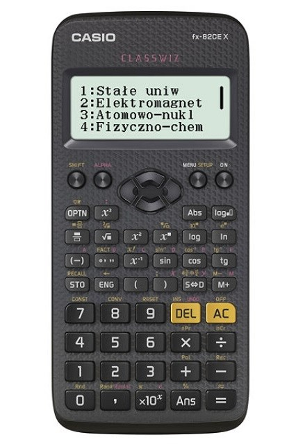 CASIO CALCULATOR SCIENTIFIC FX 82CEX BLACK, 12-DIGIT DISPLAY