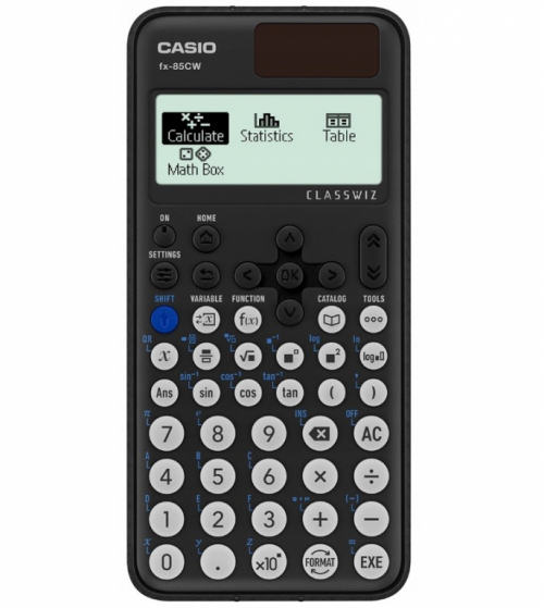 CASIO CALCULATOR FX-85CW TECHNICAL AND SCIENTIFIC BOX. Calculator recommended for high school and college students, for office work. Black.