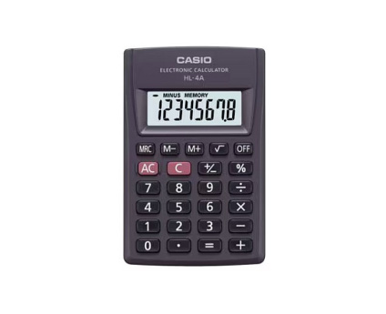 CASIO HL-4A-B 8-digit pocket calculator 56x87mm black