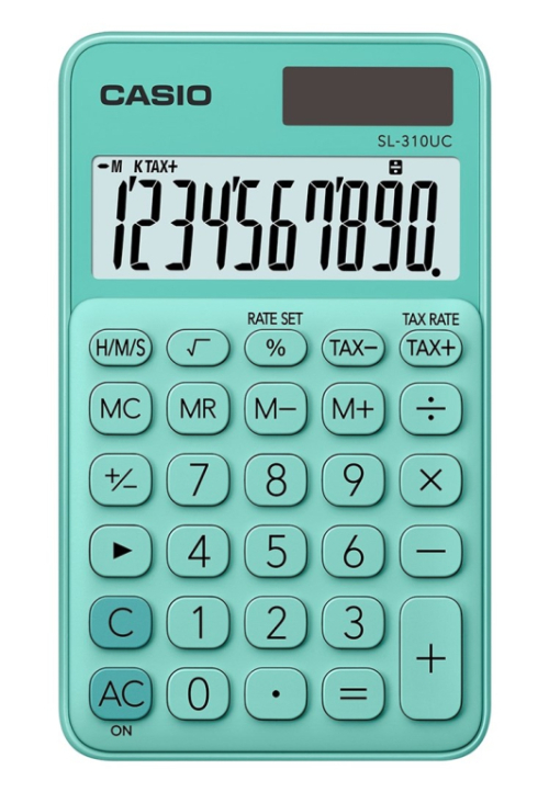 Casio pocket calculator SL-310UC-GN green