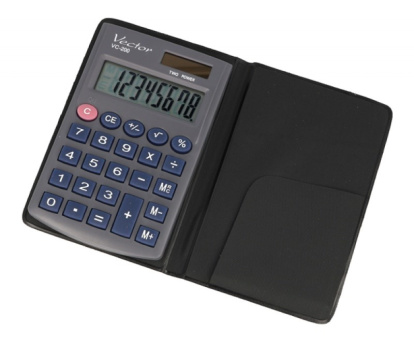 Vector KAV VC-200III pocket calculator, 8 digits, 62.5 x 98.5 mm, grey