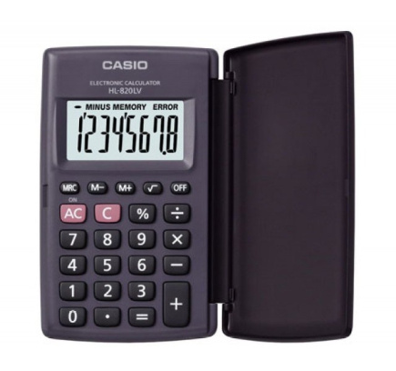 Casio HL-820LV-B BK 8-digit Must pocket calculator