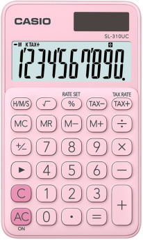 CASIO CALCULATOR POCKET SL-310UC PK PINK, 10 DIGIT DISPLAY