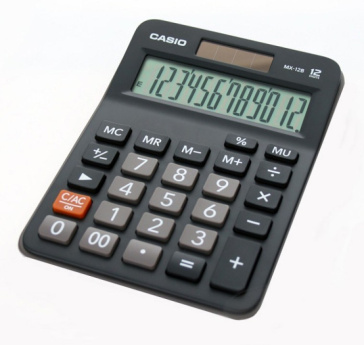 Casio MX-12B 12-digit black office calculator
