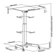 Maclean Laptop Table, Height Adjustable, for Standing Up Work, Max Height 113cm, MC-892B