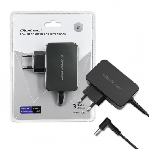 Qoltec Power adapter for ultrabook HP 45W