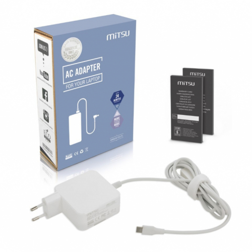 Mitsu AC adapter USB Type C 45W (white)