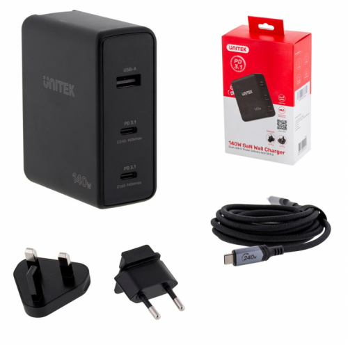 UNITEK P1115A mobile device charger Black