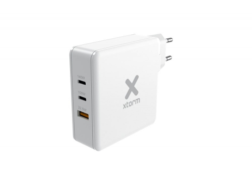 Xtorm 3-port USB charger 140W USB-C PD3.1 EPR GaN, white (USB-C PD EPR 140W, USB-C PD100W, USB-A QC 3.0)