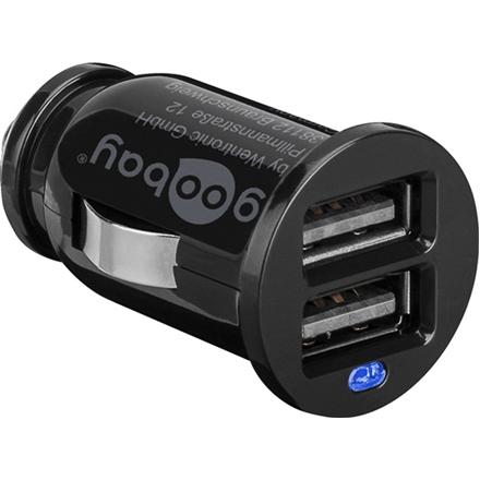 Twin USB Car Charger (2x USB) | Goobay | Goodbay Dual USB car charger 2,1A | 5 V 44177