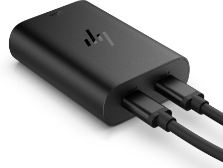 HP 65W USB-C Dual Port (45W+20W) GaN AC Power Adapter Travel Notebook Charger / fits ProBook 440 450 445 455, EliteBook 630 640 650 660 645 655 665 830 840 850 860 835 845 855 865, x360 1040 G6 G7 G8 G9 G10 G11, Dragonfly